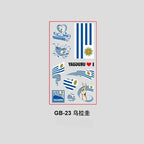 10Pcs Waterproof National Flag Temporary Tattoos for 2026 World Cup Face Body Stickers for Football Fans Match Day Decorations