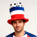 Top Hat 2026 World Cup Flag Hat Fan Gear Velvet Tall Hat Football-Shaped Fedoras Cheer Accessories Carnival Celebration Gift Hat