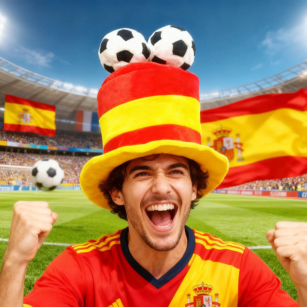 Top Hat 2026 World Cup Flag Hat Fan Gear Velvet Tall Hat Football-Shaped Fedoras Cheer Accessories Carnival Celebration Gift Hat