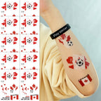 10 Sheets 2026 North America World Cup Flag Temporary Tattoos Football Sports Face Stickers For Fans Festival Party Decor