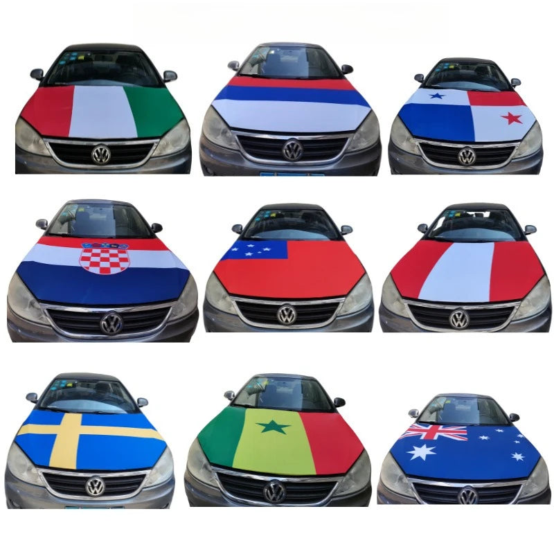 2026 US CA and MX World Cup Cheering Flags for Car Hood Cover Fuel Tank Covers Universal Fit Protection for Cars World Cup Flags