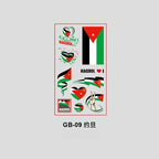 10Pcs Waterproof National Flag Temporary Tattoos for 2026 World Cup Face Body Stickers for Football Fans Match Day Decorations