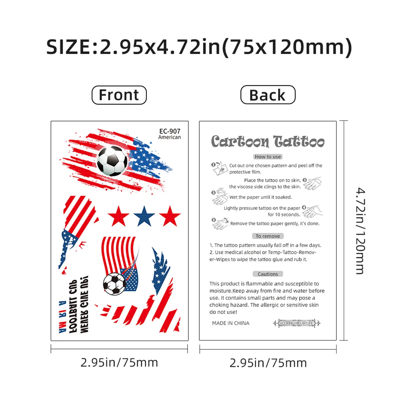 10 Sheets 2026 North America World Cup Flag Temporary Tattoos Football Sports Face Stickers For Fans Festival Party Decor