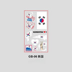 10Pcs Waterproof National Flag Temporary Tattoos for 2026 World Cup Face Body Stickers for Football Fans Match Day Decorations